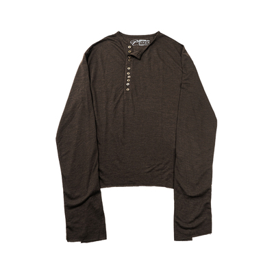 POH贝壳感纽扣先锋打底斜扣长袖