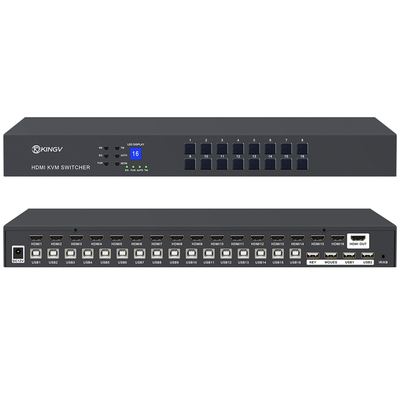 王视16口HDMIKVM切换器切鼠键4K