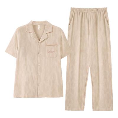 睡衣男士夏季纯棉拉架短袖家居服