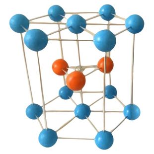 锌晶体晶胞结构球棍模型单倍六倍18倍体六方最密堆积化学大型教具