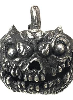 渡鸦万圣节专属手工南瓜灯银吊坠