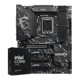 英特尔Ultra7 U7 265KF U7 270K 盒装搭微星B860/Z890主板CPU套装