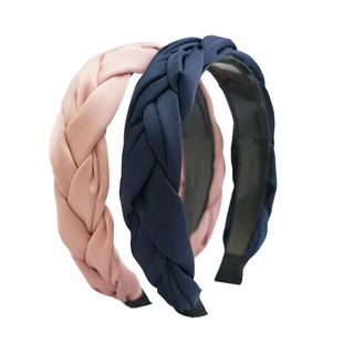 时尚缎面布艺编织麻花辫子高颅顶发箍带齿防滑女生网红韩国头箍