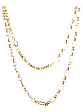 925银空环金色叠戴项链