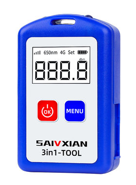 赛纤4G远程控制光功率计红光一体机高精度迷你款三合一多功能30mw光源光工收光器光纤红光笔充电式光纤测试仪