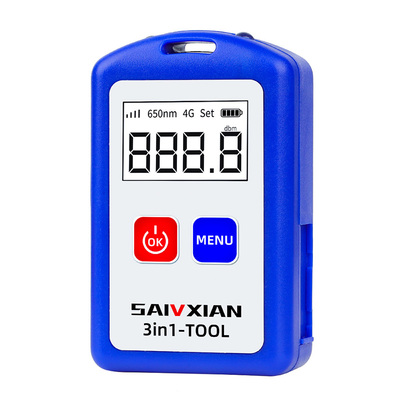 赛纤4G远程控制光功率计红光一体机高精度迷你款三合一多功能30mw光源光工收光器光纤红光笔充电式光纤测试仪