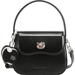 TOUTOUhellokitty三丽鸥联名凯蒂猫哈喽kt黑色小方包手提斜挎包女
