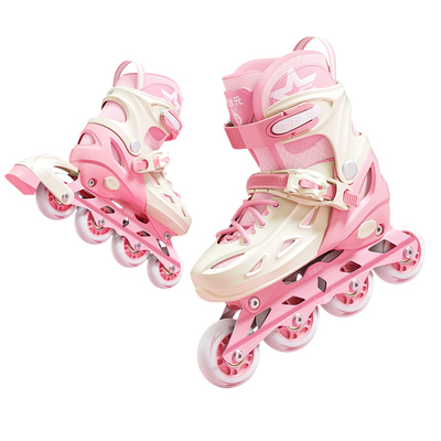 小状元女童初学者双重芭扣轮滑鞋