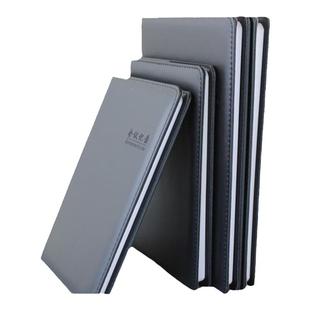 【80张】得力记事本软皮面抄16K会议记录本专用25K硬面笔记本本子日记簿加厚商务便携手账工作办公用黑色简约