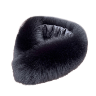 真狐狸毛围巾女冬季百搭加厚保暖毛毛皮草围脖磁吸扣新中式毛领子