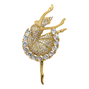 D.M.D/迪曼达芭蕾舞者胸针高档女水晶胸花胸针可爱优雅时尚配饰