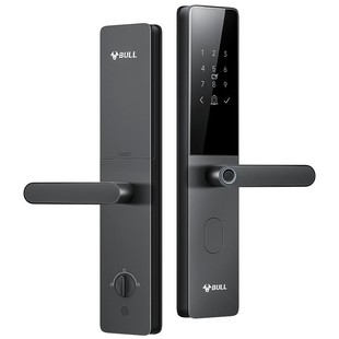 公牛家用防盗门智能锁指纹锁木门密码锁半自动入户门电子门锁公寓