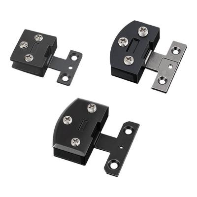 免开孔玻璃铰链合页无框玻璃门铰宠物门酒柜门玻璃夹活页折页黑色