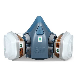 正品3M7502面具主体搭配6001过滤盒5N11过滤棉防尘防毒防油漆等