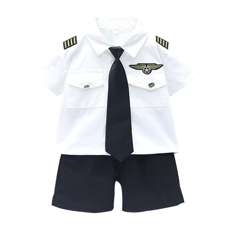 儿童中国机长服小男孩警察制服套装男童警官服角色扮演国庆演出服