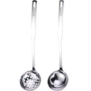 304食品级不锈钢汤勺长柄勺子火锅专用漏勺小号家用厨房大号盛汤