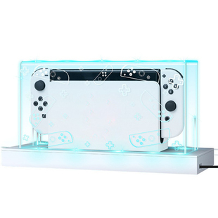 官方原配适用任天堂switch透明防尘罩oled主机游戏机底座桌面发光防尘盒ns亚克力保护套外壳卡带盒收纳配件
