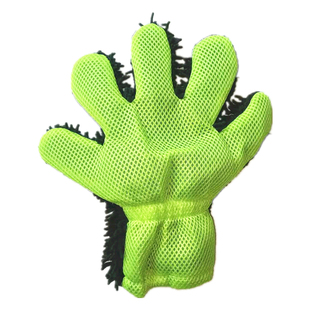 雪尼尔珊瑚绒双面洗车五指母指手套擦车抹布不伤漆面清洗美容工具