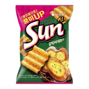 好丽友波浪玉米片韩国进口ORION辣味薯片sun太阳蒜香膨化休闲零食