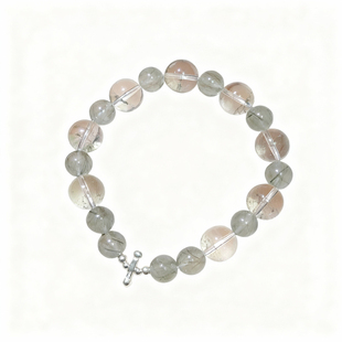 PawPaw原创天然满天星绿幽灵绿发晶手串招财转运小众礼物高级感