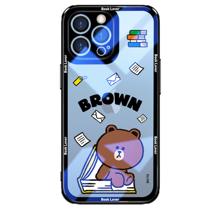 卡通情侣带镜头膜全包防摔手机壳