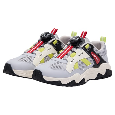 卡特兔童鞋儿童运动鞋2026年春季新品旋钮扣防滑耐磨透气跑步鞋