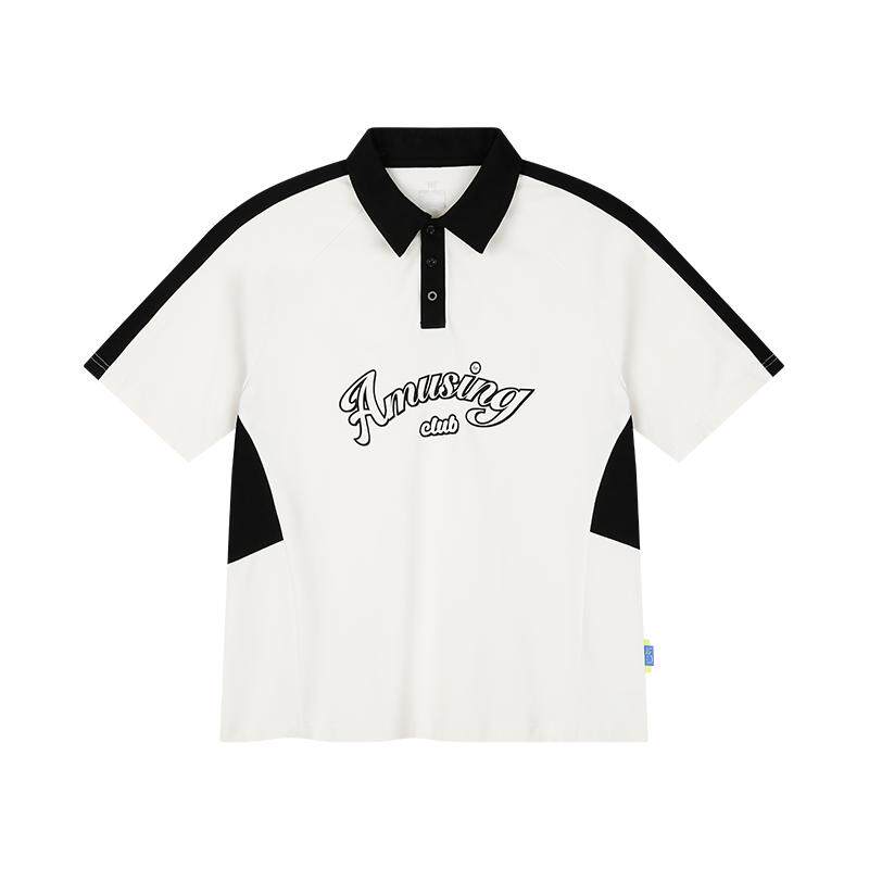 361晴日运动T恤男2026夏季新款男子宽松休闲POLO衫学院风翻领短袖