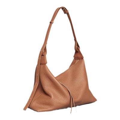 食草堂包包2025新款hobo包单肩包头层牛皮斜挎包高级感大容量乐竹