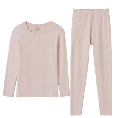 红豆绒O2棉花糖女士保暖内衣套装