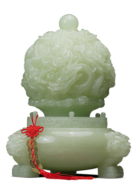 聚善缘龙转乾坤鼎摆件开业礼物