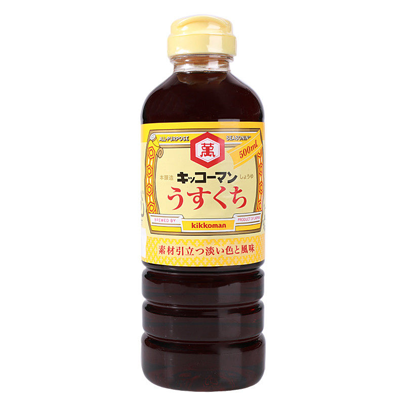 日本进口万字淡口酱油500ml火锅