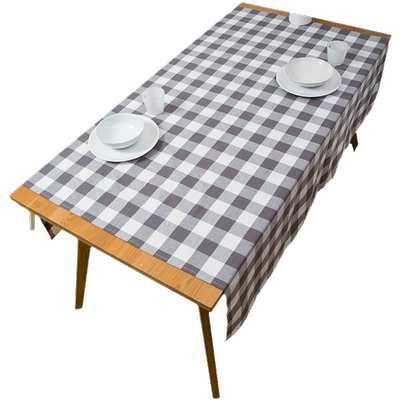 棉田欧式纯棉格子餐桌布