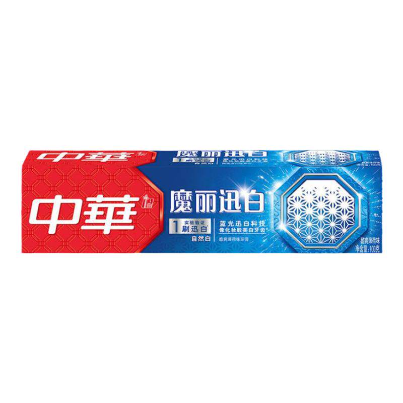 中华牙膏魔力迅白100g口气清新