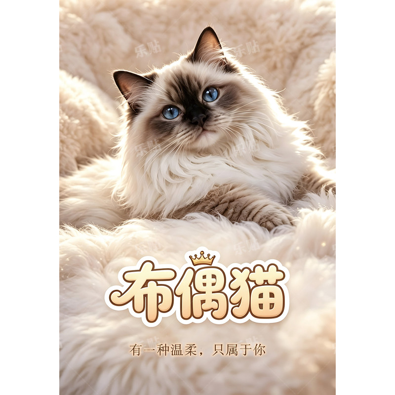 可爱猫贴纸整张防水翻新遮挡堵洞
