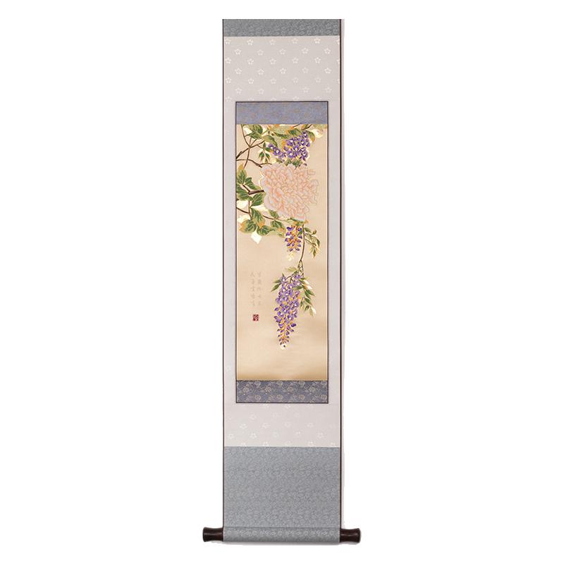 南京云锦博物馆紫藤荷花玉兰国画