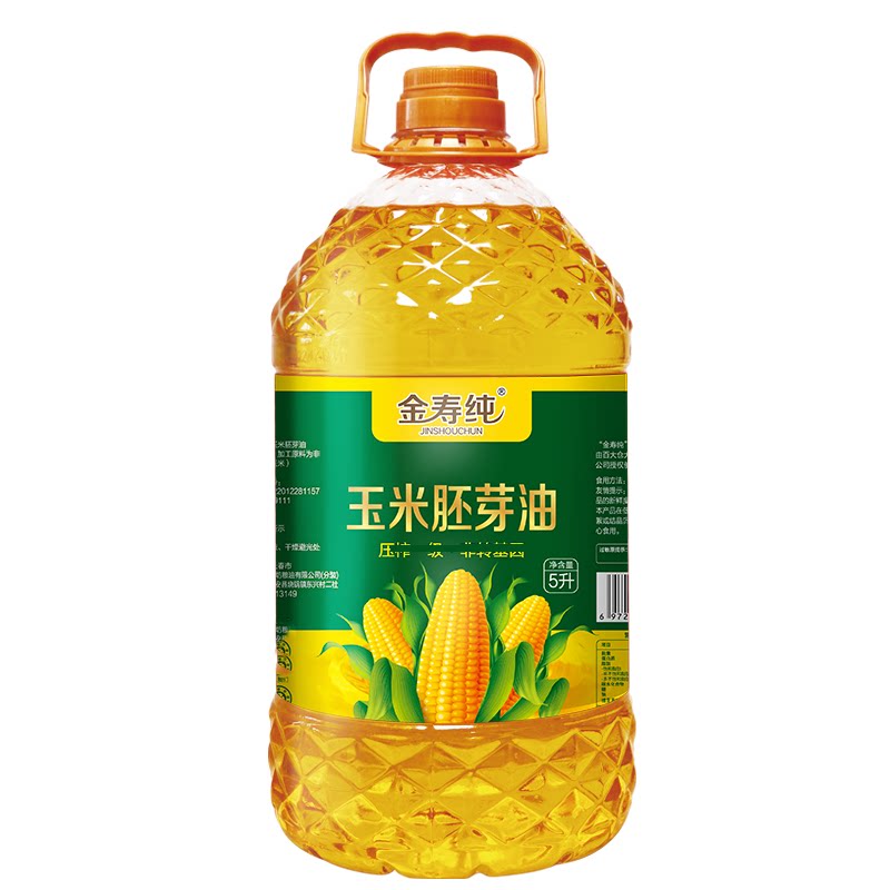 东北特产玉米油5升大桶非转基因一级物理压榨5L玉米胚芽油食用油