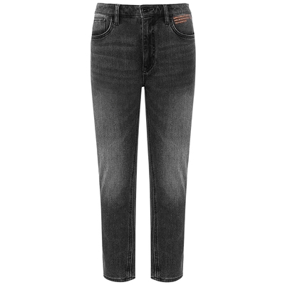 利郎官方棉混纺修身九分牛仔裤