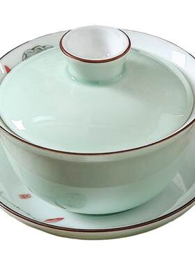 潮汕三才盖碗茶杯大中号