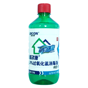 利尔康3%过氧化氢消毒液500ml*4瓶双氧水伤口消毒液院线耳道清洗
