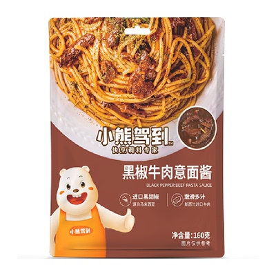 小熊驾到黑椒意面酱160g×1袋
