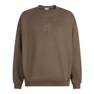 CH字母印花美式圆领卫衣