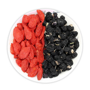 青海黑枸杞茶特级野生正品产地直供大颗粒枸橘子免洗罐装泡非500g