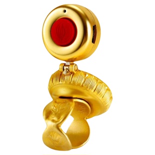 新款善妙计卡子计数器手按夜光充电OLED数显屏鎏金戒指记数器吊坠