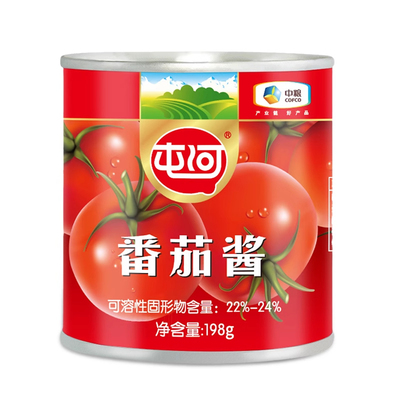 中粮屯河番茄酱198g4罐新疆蕃茄西红柿膏罐头0脂肪无添加剂番茄酱