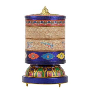 欧斯特电动转轮家用转筒桌面转动金桶摆件