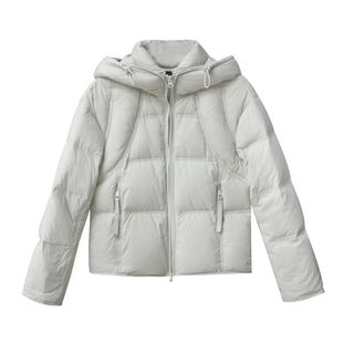 【曼哈顿寒雾】小娜椒小个子设计感短款连帽宽松百搭休闲羽绒服女