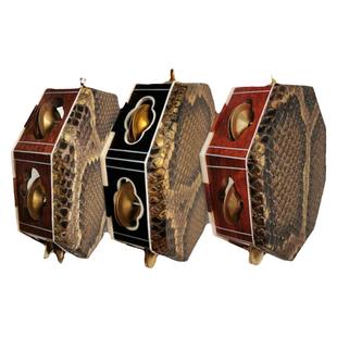 蟒皮八角鼓手鼓成人儿童民族精致舞蹈考级道具八角鼓穗头乐器包邮