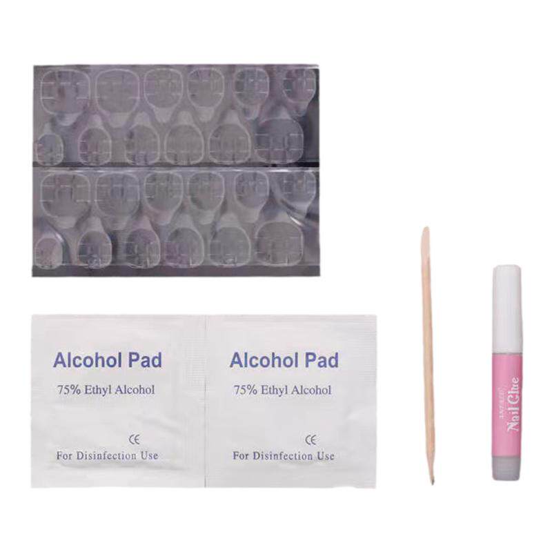 美甲工具包胶剂五件套酒精棉指甲锉卸甲棒果冻胶穿戴甲卸甲包套装