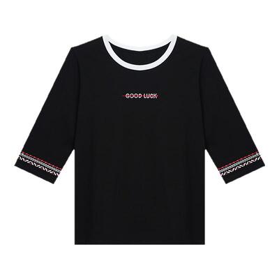 七分袖t恤女上衣夏季宽松显瘦