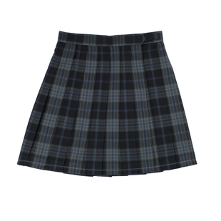 孤山 格裙jk制服心脏地震原创校供女蓝色百搭半身女学生格子短裙